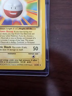 Pokemon TCG Electrode 21/102 Base Set Regular Unlimited LP - Image 5