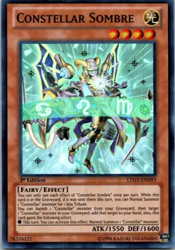 Yugioh Constellar Sombre LTGY-EN093 1st Edition Super Rare NM - Image 1