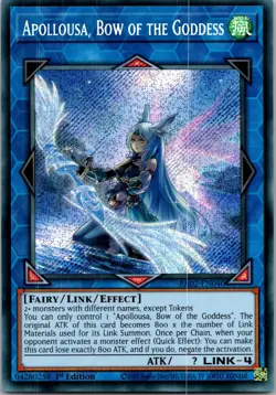 Yugioh Apollousa, Bow of the Goddess RA02-EN040 1st Edition Secret Rare NM - Image 1