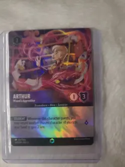 LORCANA ARTHUR WIZARD'S APPRENTICE ENCHANTED RISE OF THE FLOODBORN MINT UNPLAYED - Image 1