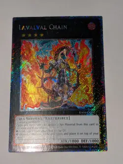 Yugioh Lavalval Chain RA04-EN162 Platinum Secret Rare 1st Edition - Image 1