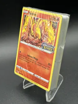 Moltres SWSH185 Holo Rare Brilliant Stars Black Star Promo SEALED Pokemon TCG - Image 2