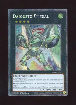 Platinum Secret Rare Daigusto Emeral RA04-EN163 NM 1st Edition Yugioh Stampede - Image 1