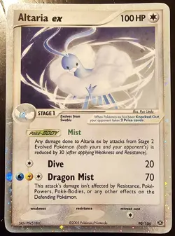Altaria ex Pokemon card from the 2005 EX Emerald Set - Image 2