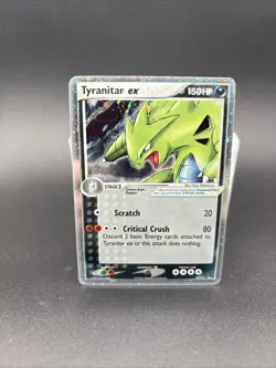 Pokemon TCG Tyranitar EX 17/17 Pop Series 1 Ultra Rare Holo Card #17/17 LP - Image 1