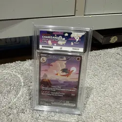 Pokemon TCG Charizard EX SIR 199/165 Scarlet and Violet 151 ACE MINT 9 SLAB - Image 1