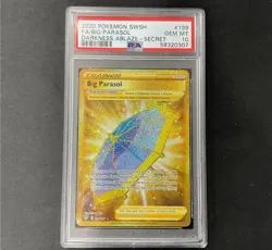 Pokemon TGC PSA 10 Gem Mint Big Parasol #199 Darkness Ablaze Secret Rare Gold - Image 1