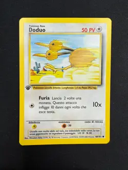 Pokemon Doduo 48/102 Set Base Prima Edizione Wizards ITA Carte Vintage - Image 1