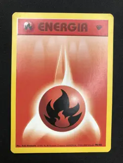 Pokemon Energia Fuoco 98/102 Set Base Prima Edizione Wizards ITA Carte Vintage - Image 1