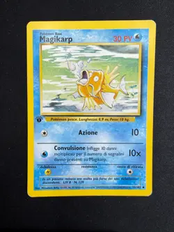 Pokemon Magikarp 35/102 Set Base Prima Edizione Wizards ITA Carte Vintage - Image 1