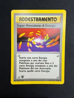 Pokemon Super Rimozione di Energia 79/102 Set Base Rara Prima Edizione Wizards - Image 1