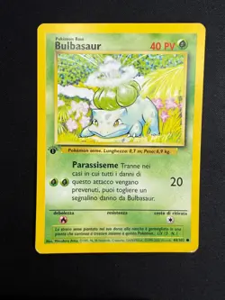 Pokemon Bulbasaur 44/102 Set Base Prima Edizione Wizards ITA Carte Vintage - Image 1