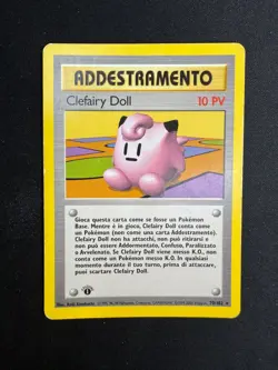 Pokemon Clefairy Doll 70/102 Set Base Rara Holo Prima Edizione Wizards ITA - Image 1