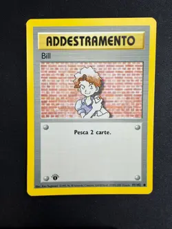 Pokemon Bill 91/102 Set Base Prima Edizione Wizards ITA Carte Vintage - Image 1