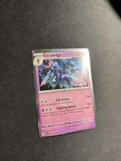 MISCUT And Swirl! Ceruledge Cosmo Holo 098/193 Paldea Evolved Pokemon TCG - Image 1
