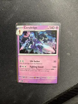 MISCUT And Swirl! Ceruledge Cosmo Holo 098/193 Paldea Evolved Pokemon TCG - Image 2