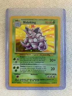 SPANISH Nidoking 11/102 Base Set - Holo Pokemon Card - Image 1