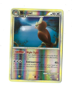 2010 Pokemon TCG HeartGold & SoulSilver #8/123 Noctowl Reverse Holo - Image 1