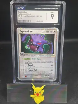 CGC 9 MINT Exploud ex 2006 EX Crystal Guardians 92/100 Holo Pokemon Card - Image 1