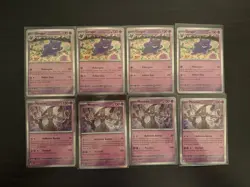 8 Cards- Pokemon Gengar 094/165 SV: Scarlet & Violet 151 - 4 / Mewtwo 150/165 4 - Image 1