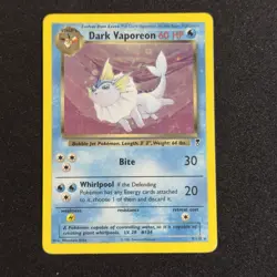 Dark Vaporeon 9/110 Legendary Collection Holo HP Pokemon TCG WOTC 2002 English - Image 1