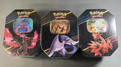Pokemon TCG: Crown Zenith Tin Set of 3 - Articuno Moltres Zapdos - Sealed - New - Image 1