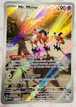 Pokemon TCG: Mr. Mime Scarlet & Violet Holo Illustration Rare - 179/165 - NM - Image 1