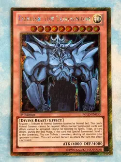 YUGIOH OBELISK THE TORMENTOR GOLD SECRET RARE 1ST EXC PGLD-EN030 - Image 1