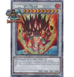 Yugioh! 1x Jurrac Meteor RA04-EN139 Platinum Secret Rare 1st Ed NM - Image 1