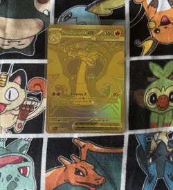 Mega Charizard X EX Gold 130/094 Hyper Rare Pokemon Phantasmal Flames NMint Card - Image 1