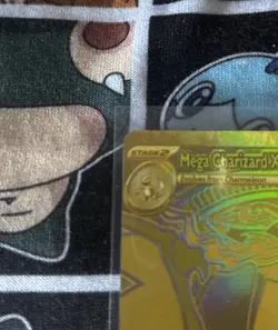 Mega Charizard X EX Gold 130/094 Hyper Rare Pokemon Phantasmal Flames NMint Card - Image 2