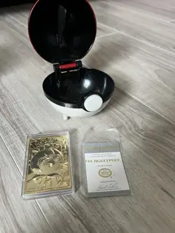 Pokemon 23k Gold Plated Jigglypuff trading card in original box from 1999 - Image 1