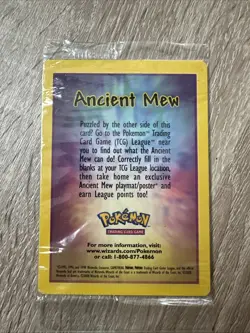 Ancient Mew, Pokemon Trading Card Game, Pokemon The Movie 2000 Promo Card Sealed - Image 2