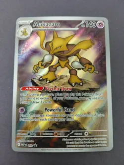 Pokemon MEP 009 - Black Star Promo Alakazam Full Art - NM TCG Card A - Image 1