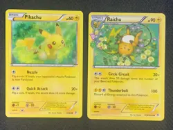 Raichu RC9/RC32 + Pikachu 26/83 Pokemon XY Generations Card TCG Non Holo - Image 1