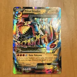 Pokemon Primal Groudon EX Full Art Ultra Rare Holo Card XY-Primal Clash 86/160 - Image 1