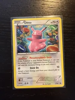 Pokemon TCG Ditto Black Star Promo Holo Card XY40 - Image 1