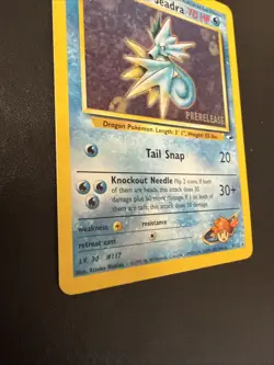 Misty's Seadra 9/132 Prerelease Holo Pokemon Card NM - Image 4