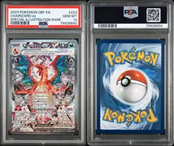 Charizard ex PSA 10 GEM MINT 223/197 SIR Obsidian Flames Tera Crystal Card - Image 3