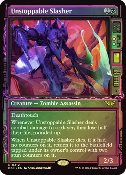 MTG FOIL Unstoppable Slasher - Duskmourn: House of Horror #312 - Image 1