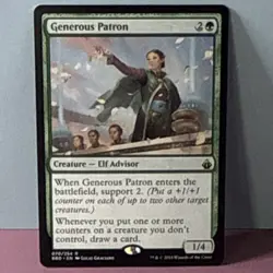 Magic: The Gathering Generous Patron Battlebond Creature Regular Green Rare - Image 1