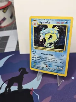 Pokemon Gyarados Holo Rare TCG Card Base Set 6/102 Heavy Played - Image 2