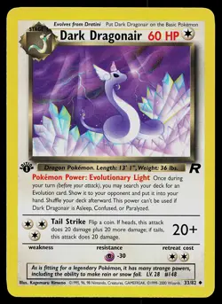 Pokemon Card - Dark Dragonair Team Rocket 33/82 Uncommon 1st Edition - Image 1