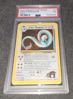 Pokemon TCG Erika's Dragonair Gym Heroes 4/132 Holo Unlimited Rare PSA 7 - Image 1