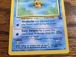 Pokemon Wotc Black Star Promo # 20 Psyduck,,not played - Image 3