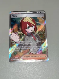 Pokemon TCG Mela 140/131 Prismatic Evolutions Ultra Rare Full Art Trainer Holo - Image 1
