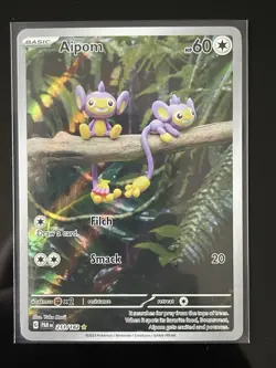Pokemon Aipom SV04: Paradox Rift 211/182 Illustration Rare 60 HP Holo English - Image 1