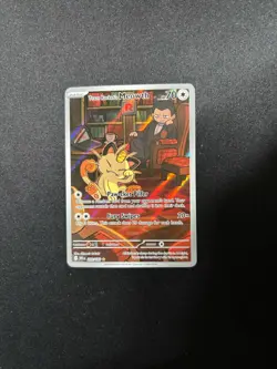 Pokemon Team Rocket’s Meowth IR 203/182 Destined Rivals Pack Fresh - Image 1