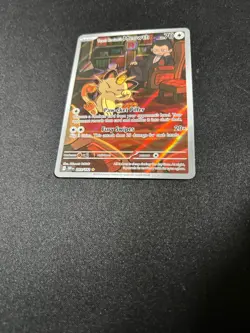 Pokemon Team Rocket’s Meowth IR 203/182 Destined Rivals Pack Fresh - Image 3