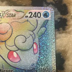 Pokemon Alolan Vulpix VSTAR 197/195 Silver Tempest Rainbow Secret Rare Holo NM - Image 3